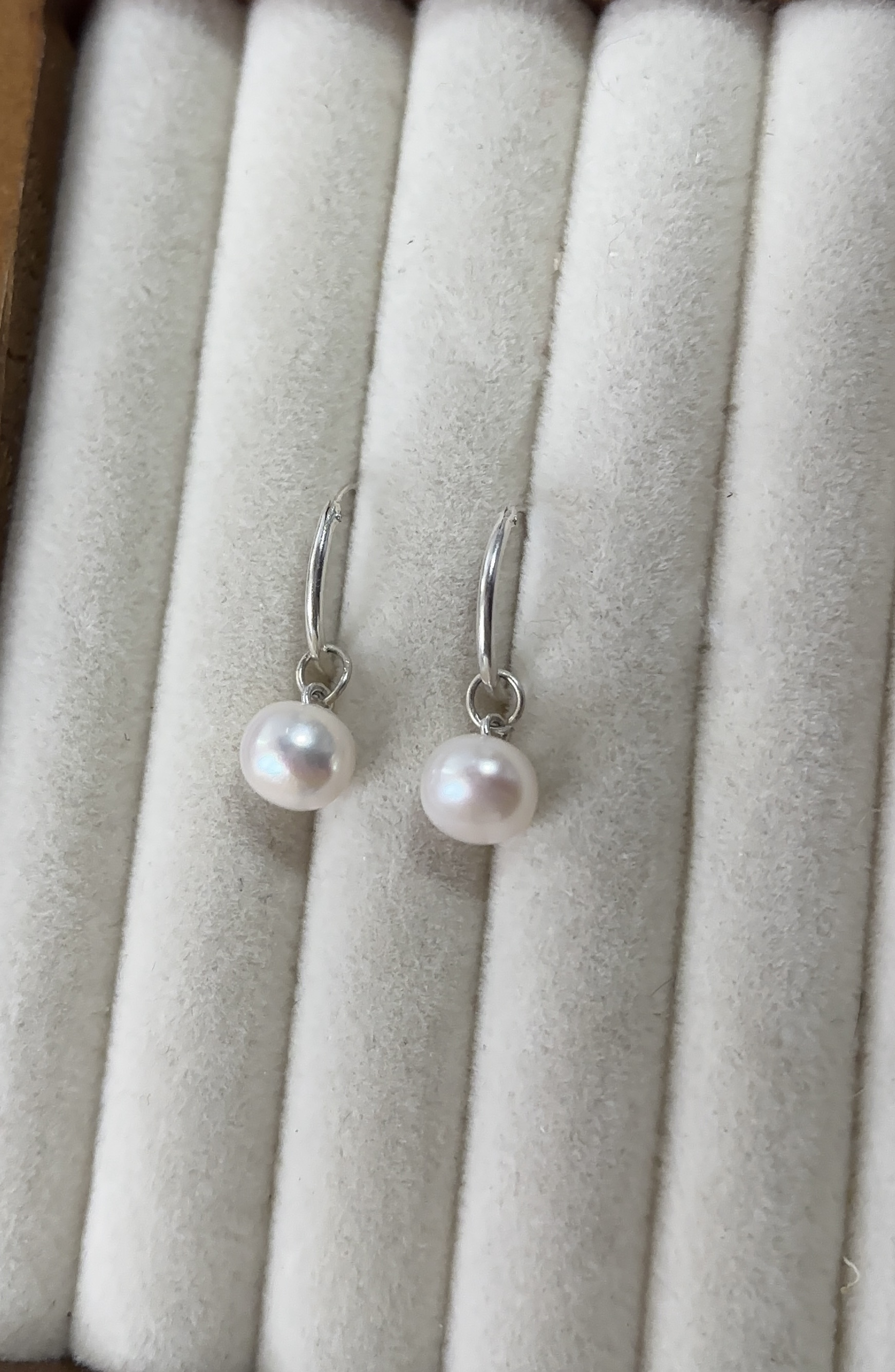 Aros Perlas colgantes
